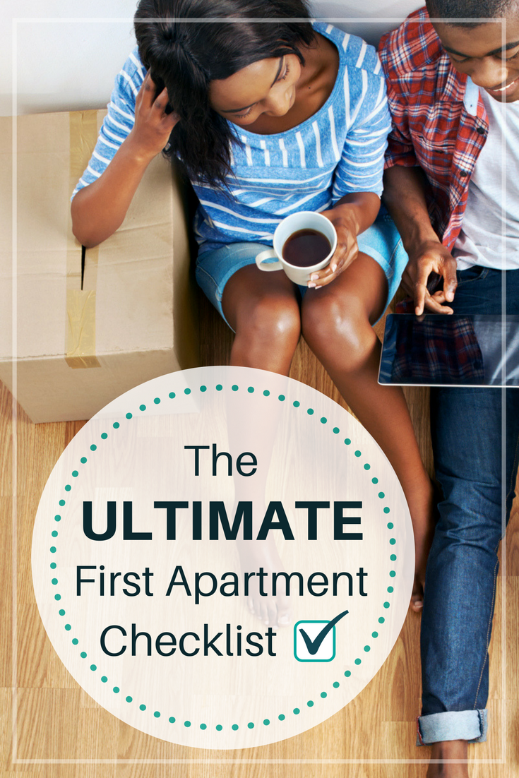 The Ultimate First Apartment Checklist  First apartment checklist, Apartment  checklist, First apartment