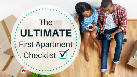 The Ultimate First Apartment Checklist  First apartment checklist,  Apartment checklist, First apartment