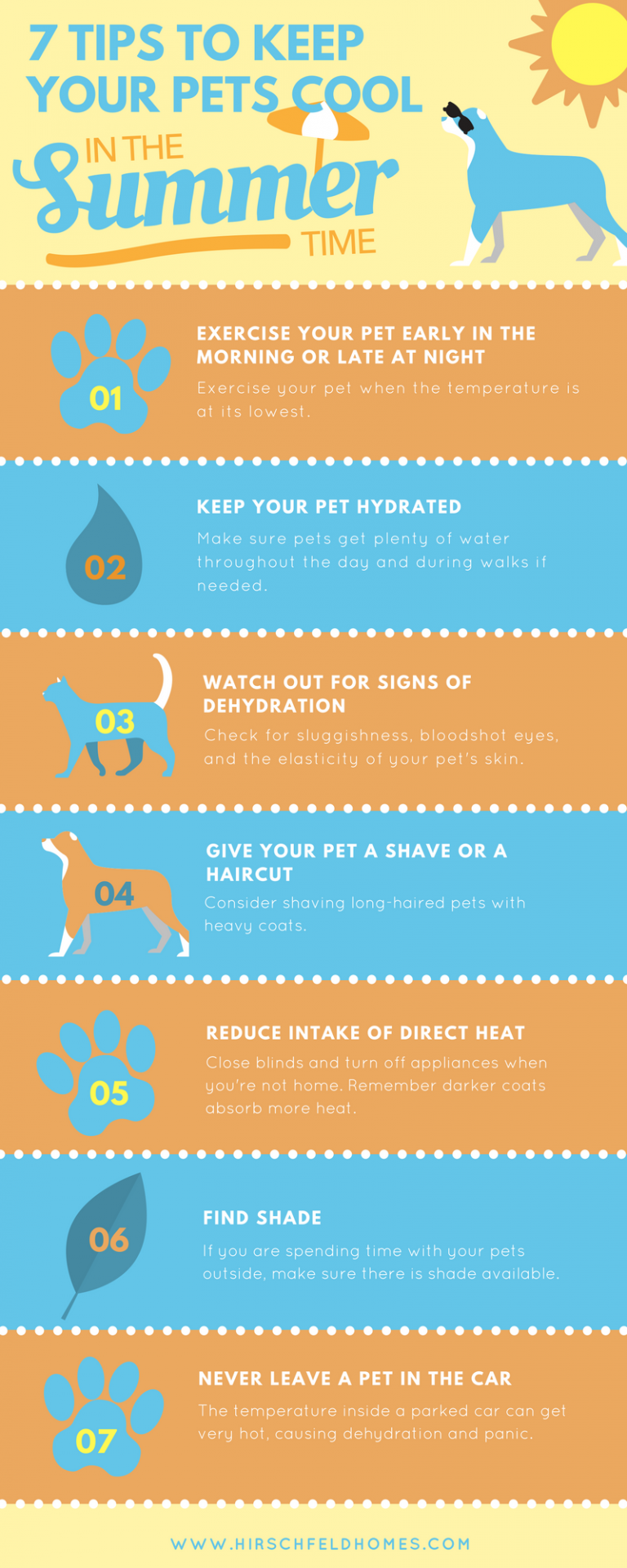 7 Tips for Keeping Your Pets Cool This Summer | Hirschfeld