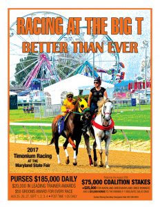 maryland state fair horse racing at the big t poster