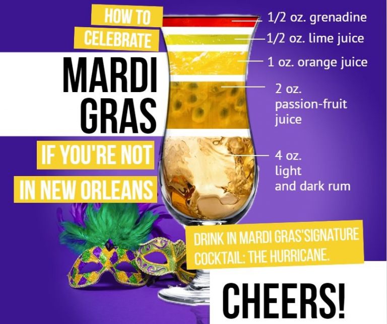 mardi gras signature cocktails